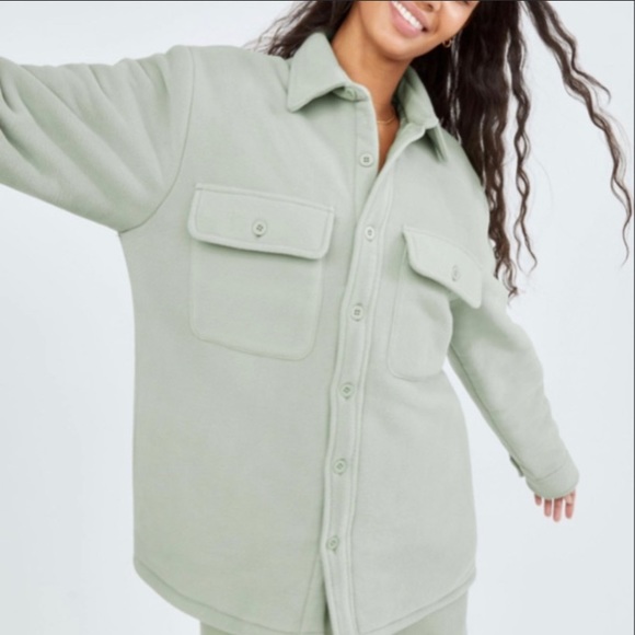 Aritzia Tna Polar Shirt Jacket - Picture 1 of 6